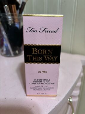 Too Faced Born This Way Foundation - Light Pink & Gold Box